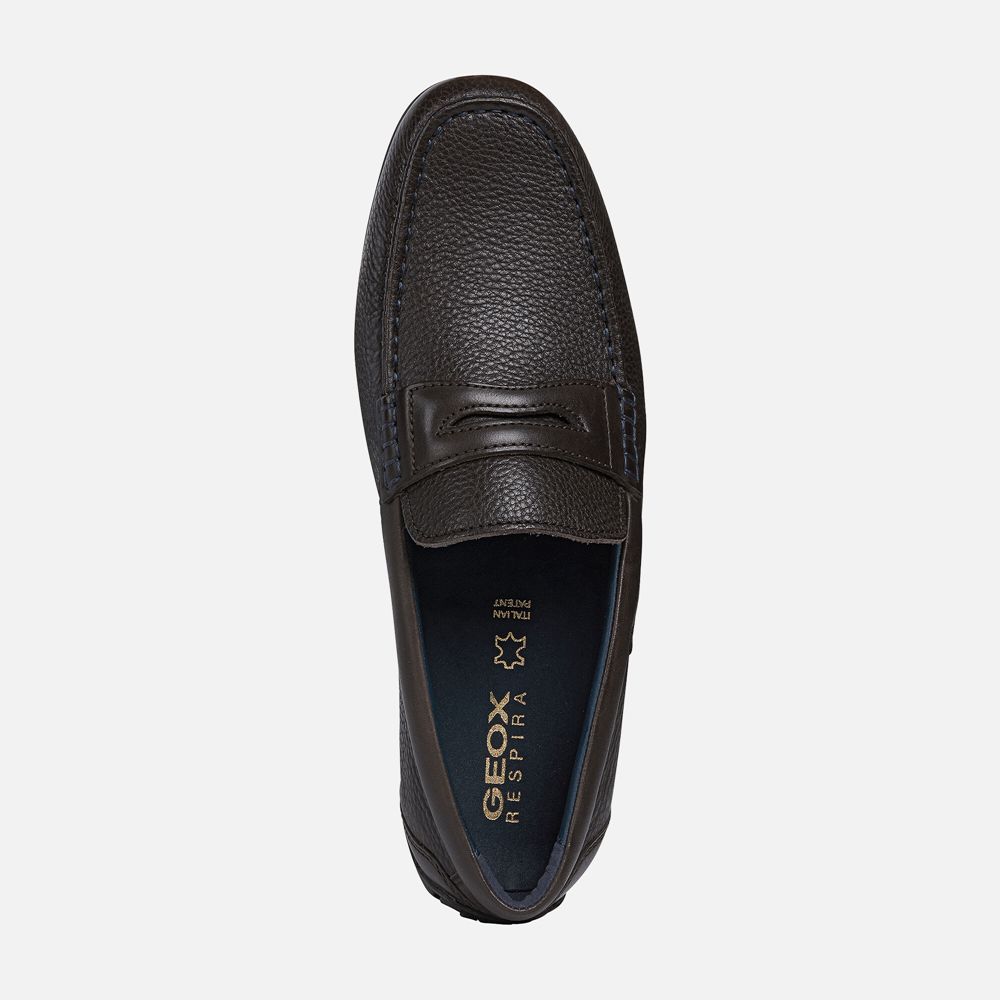 Geox Erkek Loafers Koyu Kahverengi - Moner - HAE-972130